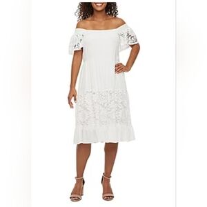 Robbie Bee White Dress Size M